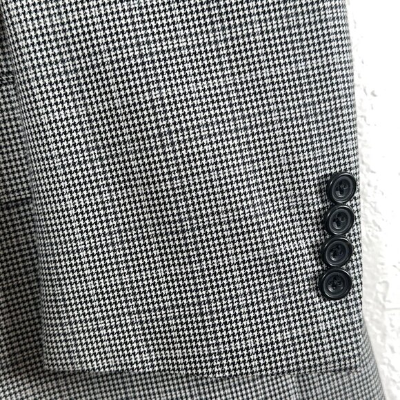 Hickey Freeman T-Model 100% Worsted Wool Houndstooth Check Blazer Men's Size 42R - Picture 9 of 15